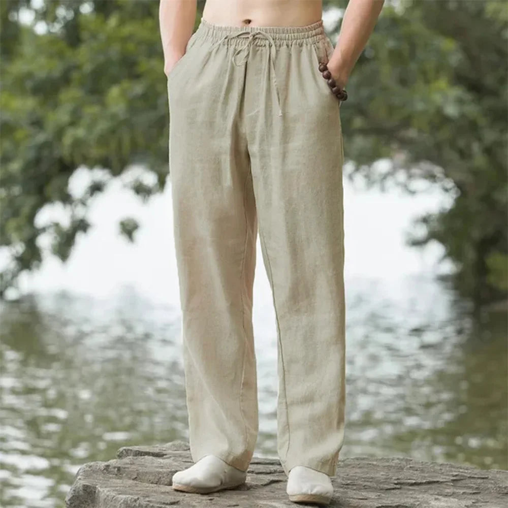 Summer Linen Jogger Pants